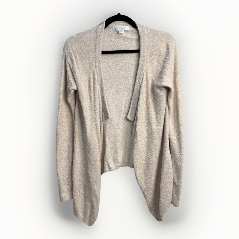 Barefoot Dreams CozyChic Bamboo Chic Lite Open Asymmetrical Hem Cardigan Sz XS/S